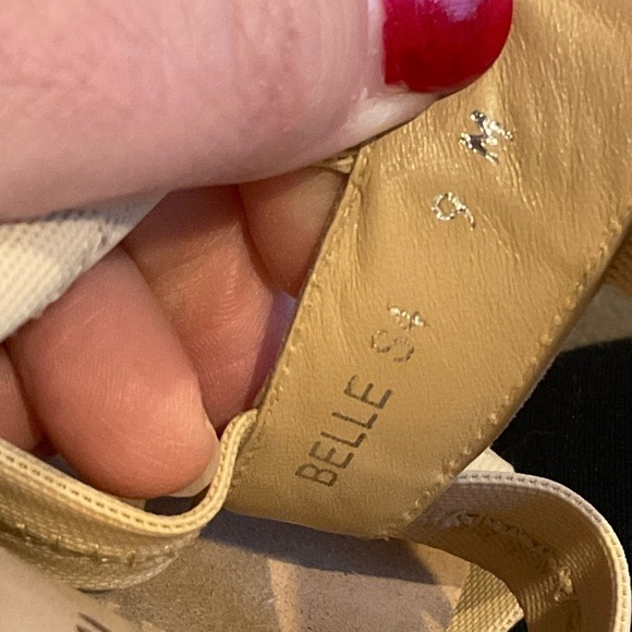 DONALD J Pliner Belle Tan Slide Wedge Sandals Sz 9 - Picture 5 of 7